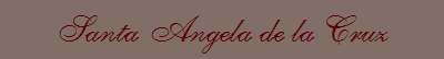 Santa Angela de la Cruz