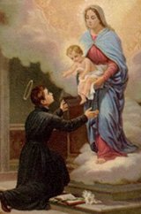 San Estanislao Kostka y la Virgen