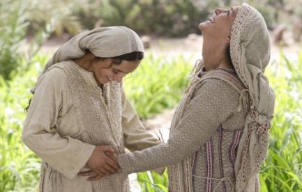 Mary and Elizabeth rejoicing in what God has done in them